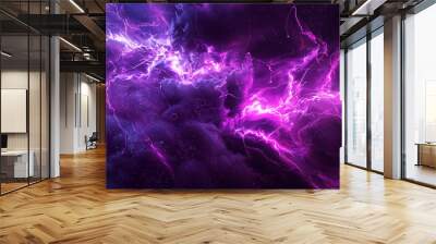 abstract pattern with purple lightning, plasma fire spark texture. Wall Art Poster Design for Home Decor, 4K Wallpaper and Background for Computer, Smartphone, Cellphone, Mobile Cell Phone, desktop Wall mural