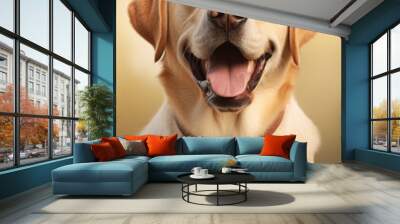 Image of cute labrador dog. Pet. Animals. Wall mural