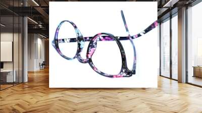 Image of frame eyeglasse on white background. Wall mural