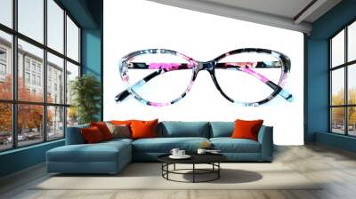 Image of frame eyeglasse on white background. Wall mural