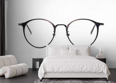 Image of modern fashionable spectacles isolated on white background, Eyewear, Glasses Wall mural