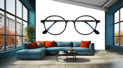 Image of modern fashionable spectacles isolated on white background, Eyewear, Glasses Wall mural