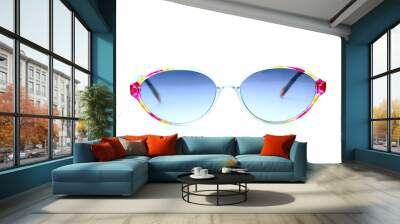 Image of sunglasses on a white background. Wall mural