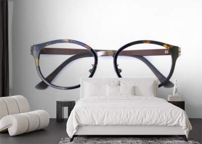 Modern fashionable spectacles isolated on white background, Perf Wall mural