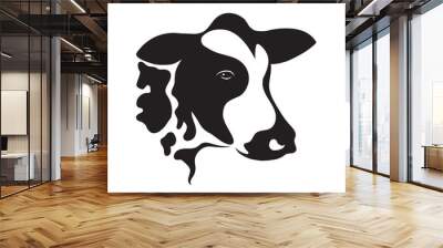 Vector of cow design on white background. Vector cow for your de Wall mural