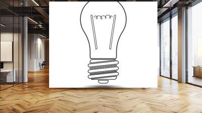 light bulb symbol on white background Wall mural