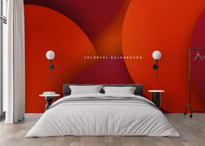 Illustration of abstract shapes as a background. Wall mural