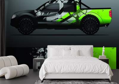 Truck decal graphic wrap vector, abstract background Wall mural