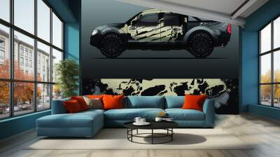 truck decal graphic wrap vector, abstract background Wall mural