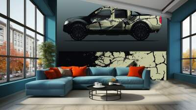 Truck Graphic. Abstract modern lines graphic design for truck and vehicle wrap and branding stickers Wall mural