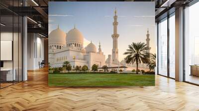 Sheikh Zayed Grand Mosque in Abu Dhabi, Ramadan Mubarak 2021 Wall mural