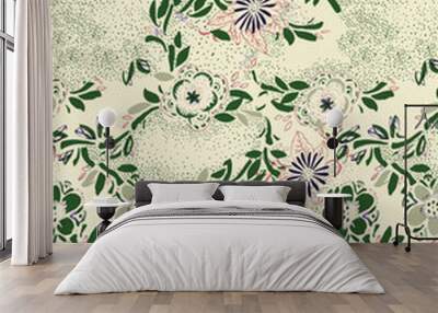 digital floral Wall mural