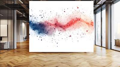 Abstract Background with Red and Blue Watercolor Splashes Wall mural