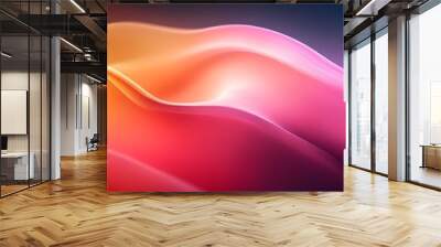 Abstract Background with Wavy Lines in Orange, Red, and Purple Wall mural