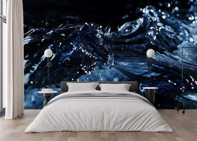 abstract flow of water in the midnight Wall mural