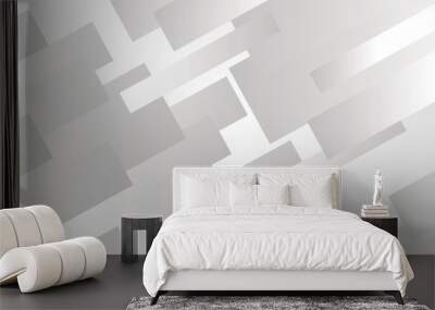 Abstract white background. Minimal geometric white light background abstract design.eps 10. Wall mural