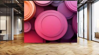 Colorful Abstract Circles: A 3D Rendered Background Wall mural