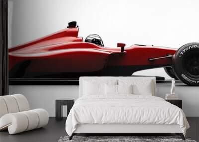 Red Formula 1 Race Car 3D Illustration Wall mural