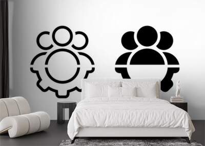 teamwork management development sign symbol. illustration vector Wall mural