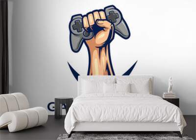 hand gaming controller joystick fun game Wall mural