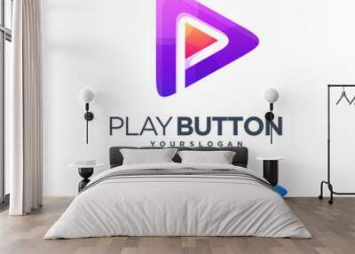 play button target cursor pointer Wall mural