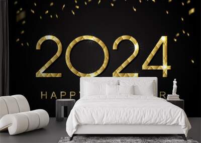 happy new year 2024 Wall mural