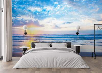 Sea of the morning glow（朝焼けの砂浜） Wall mural