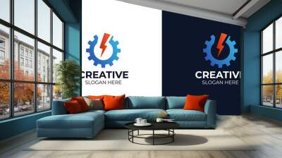 engineer logo set in modern style Wall mural