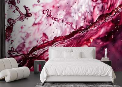 Abstract splashing of red wine. Wall mural