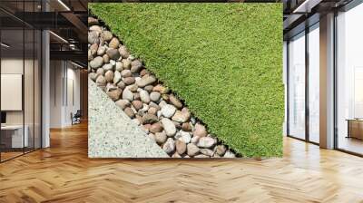 grass, pebbles and stone Wall mural