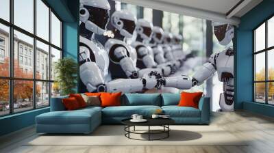 Artificial intelligence technology teamwork Wall mural