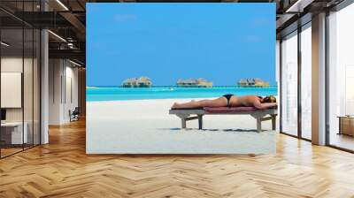 tropical beach Maldives Wall mural