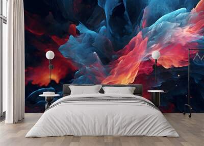 Digital fluid rock abstract nebula starry sky poster web page PPT background Wall mural