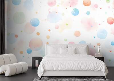 Digital retro watercolor dots abstract graphic poster background Wall mural