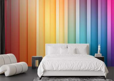 Digital technology rainbow color gradient curve abstract poster web page PPT background Wall mural