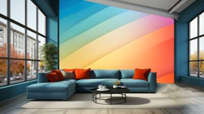 Digital technology rainbow color gradient curve abstract poster web page PPT background Wall mural