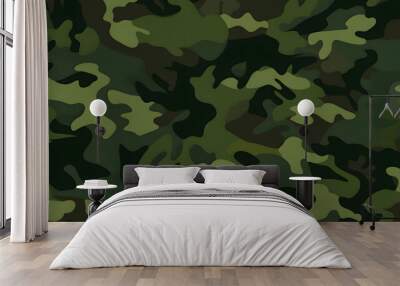 green camouflage pattern design poster background Wall mural