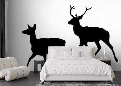 Deer silhouette Wall mural