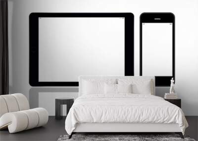 Tablet computer and smart phone Wall mural