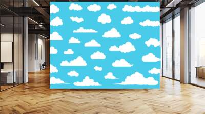 cloud vector set Wall mural