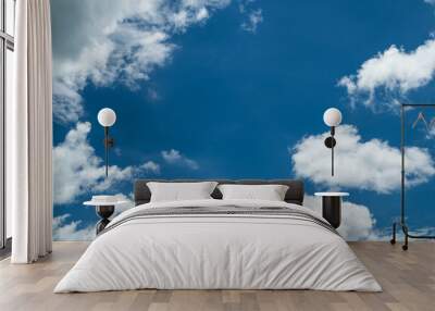 Beautiful white clouds with blue sky Wall mural