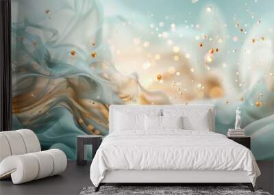 Philosophical surreal composition with dynamic motion and abstract forms Wall mural