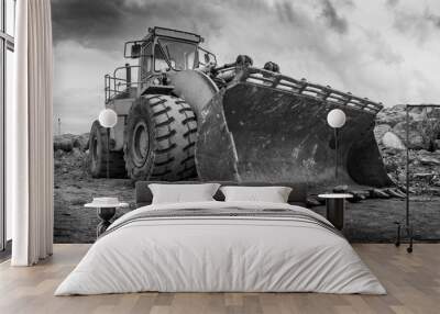 tractor in field Wall mural