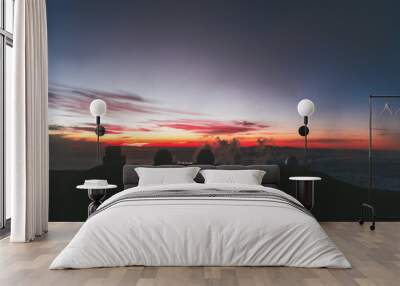  Sunset at the summit of Mauna Kea, Hawaii island / Big island. the highest point in Hawaii and second-highest peak of an island on Earth.  Mauna Kea Observatories
 Wall mural