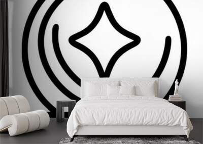 outline crystal magic Simple vector modern icon design illustration Wall mural