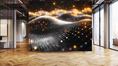 abstract sphere background features a mesmerizing arrangement of interconnected lines, creating a dynamic visual experience that symbolizes connectivity, unity, and the endless possibilities of the di Wall mural