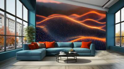 Advanced quantum sensor in a bright white, futuristic lab setting. The device symbolizes cutting-edge technology, innovation, and the search for dark matter, representing scientific exploration and di Wall mural