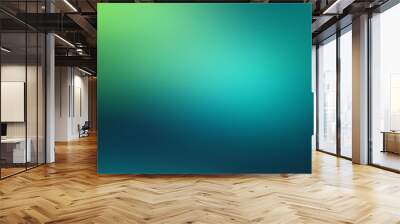 teal green-blue grainy color gradient background with a glowing noise texture, perfect for cover headers or posters. The soothing blend and subtle glow evoke calmness and tranquility Wall mural