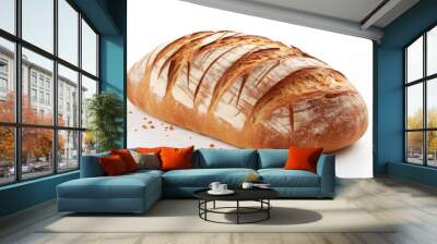 loaf of bread isolated on white background Wall mural