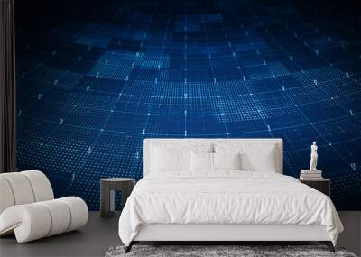  Abstract technology  big data background concept. Wall mural